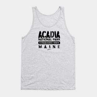 Acadia National Park, Established 1929, Maine Tank Top